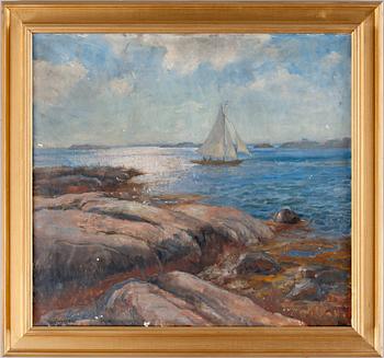 THOROLF HOLMBOE, olja på duk. Sign.