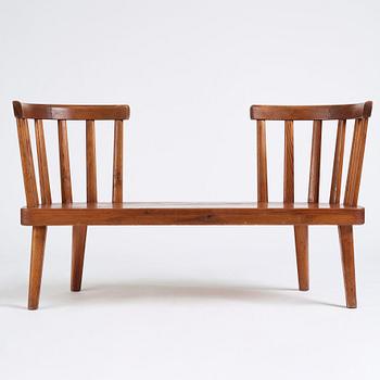 Axel Einar Hjorth, a stained pine 'Utö' sofa, Nordiska Kompaniet 1930s.