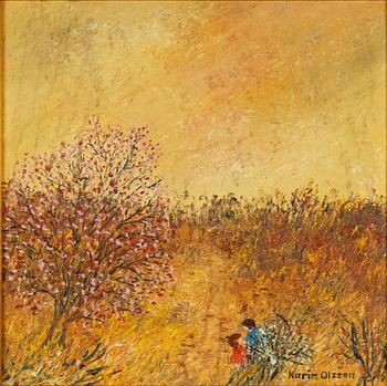 Karin Olsson, Landscape with Playing Children.