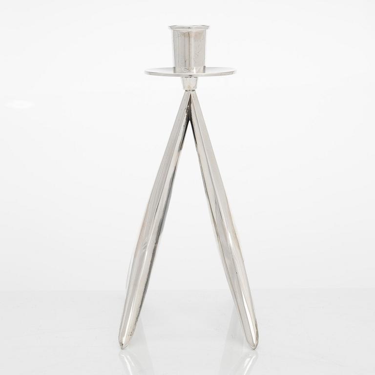 Anna-Greta Eker, A silver candlestick for Auran Kultaseppä Oy, Turku, 1968.