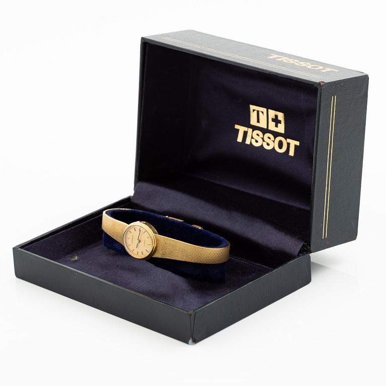 Tissot, 18K guld, armbandsur, 17,5 mm.