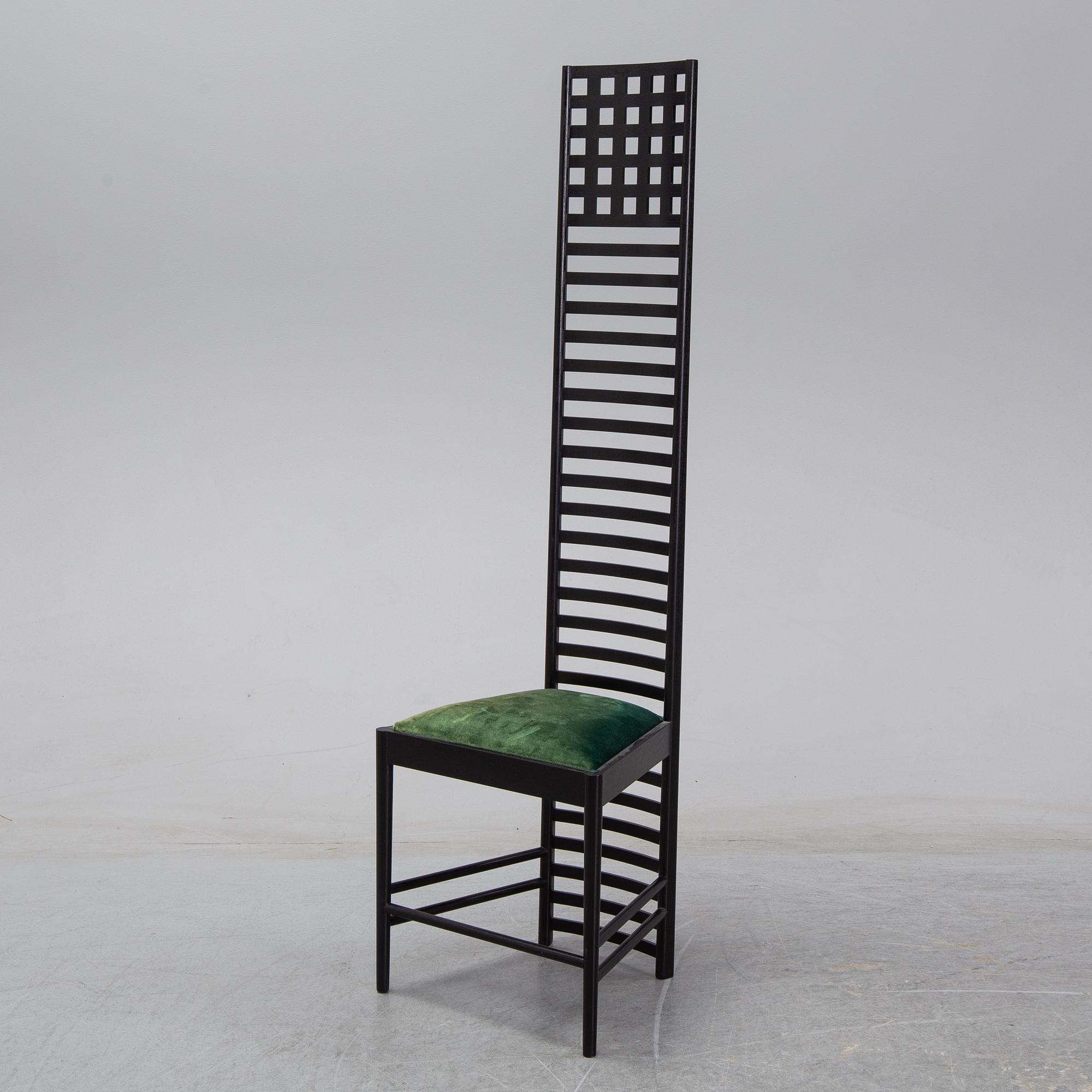 CHARLES RENNIE MACKINTOSH, a Hill house 1 chair for Cassina.
