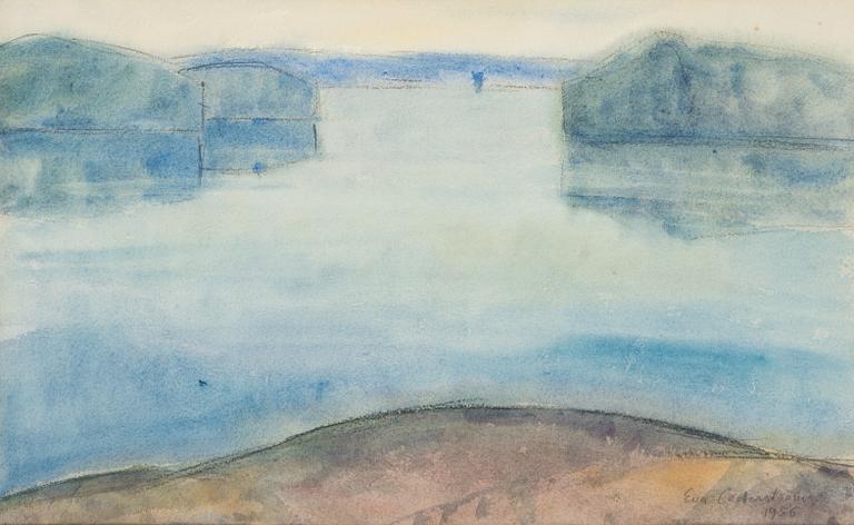 Eva Cederström, watercolour, signed and dated 1956.