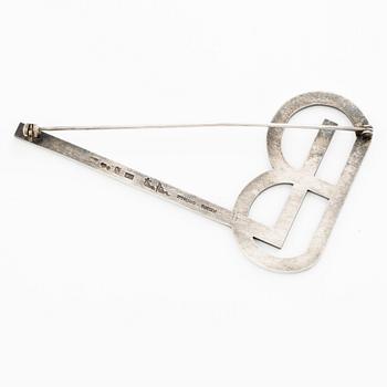 Wiwen Nilsson, a monogram brooch, sterling silver, Lund 1943.