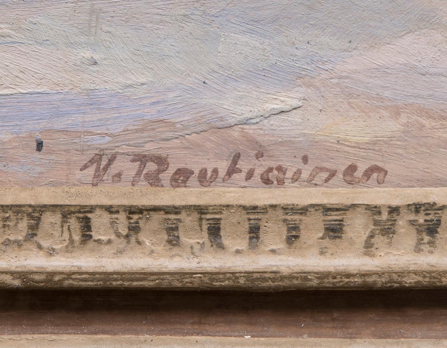 VEIKKO RAUTIAINEN, olja på skiva, signerad och daterad -43.