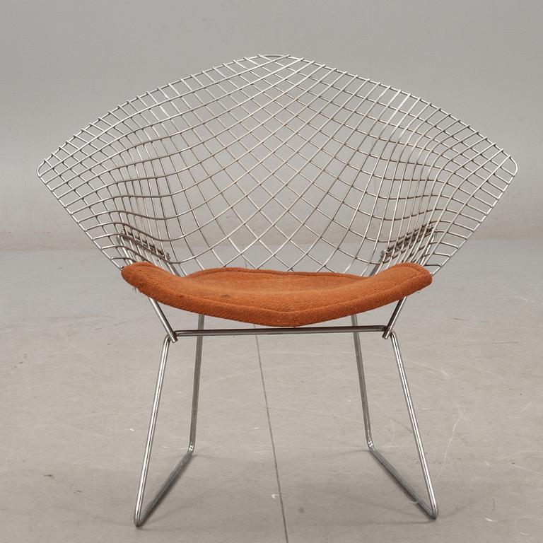 FÅTÖLJ, "Diamond chair", Harry Bertoia, Knoll, etikettmärkt, 1970/80-tal.