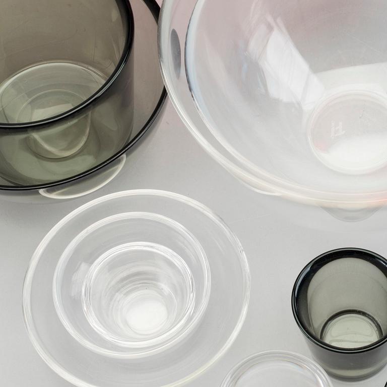 SVEN PALMQVIST, 19 delar, glas, "Fuga", Orrefors.