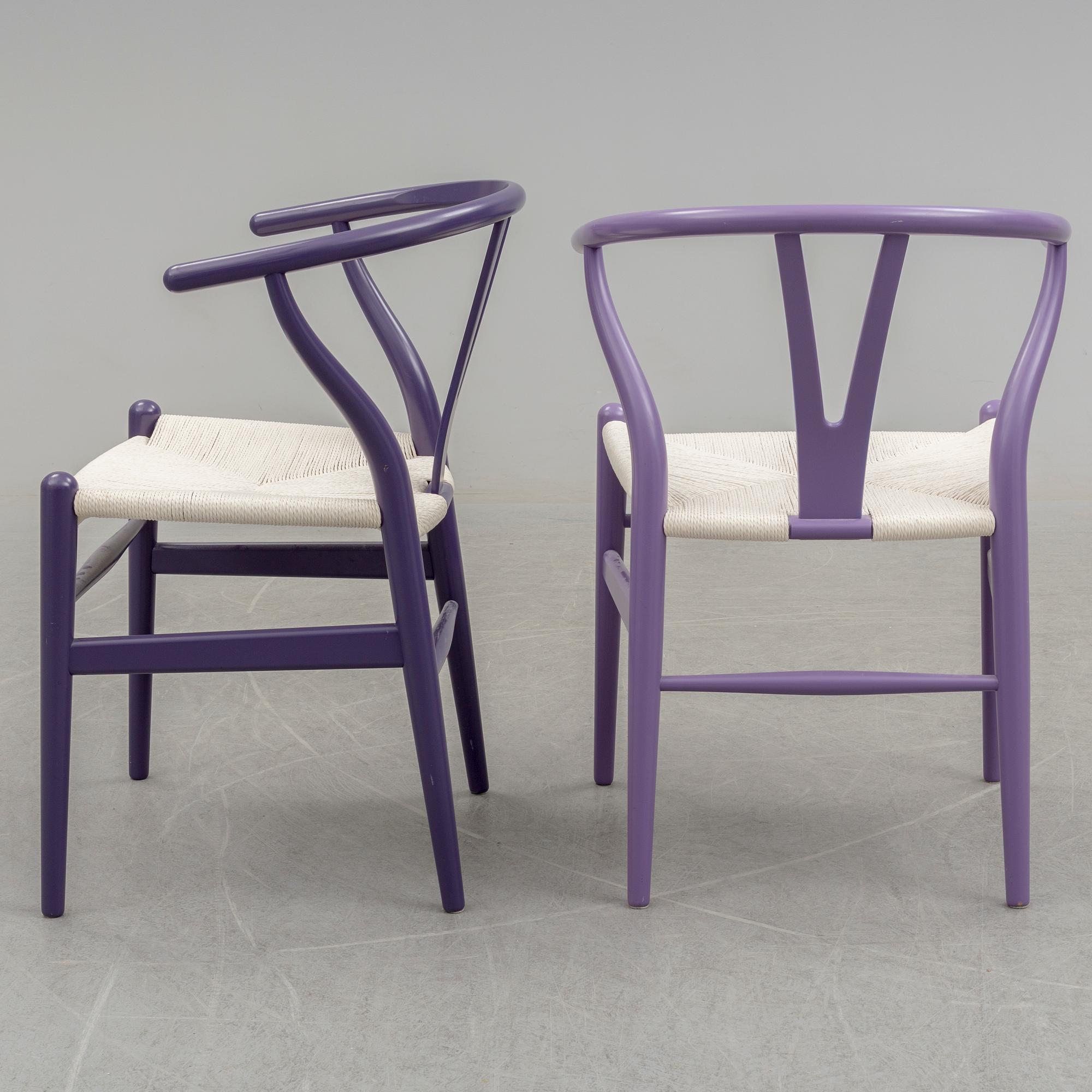 HANS J WEGNER, a pair of 'Y' chairrs from Carl Hansen & Søn, Denmark, 21st Century.