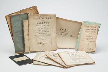TEATERPROGRAM, 11 st. Stockholm, 1773-1816.