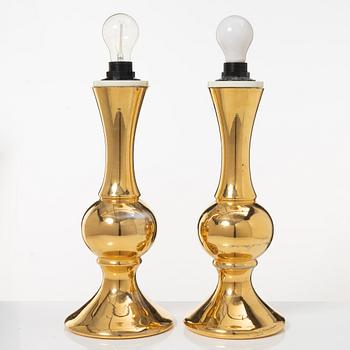 Luxus, bordslampor, ett par, 1970-tal.