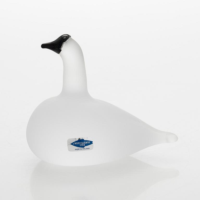 Oiva Toikka, glasfågel, "Snow Goose", signerad O.Toikka, Nuutajärvi.