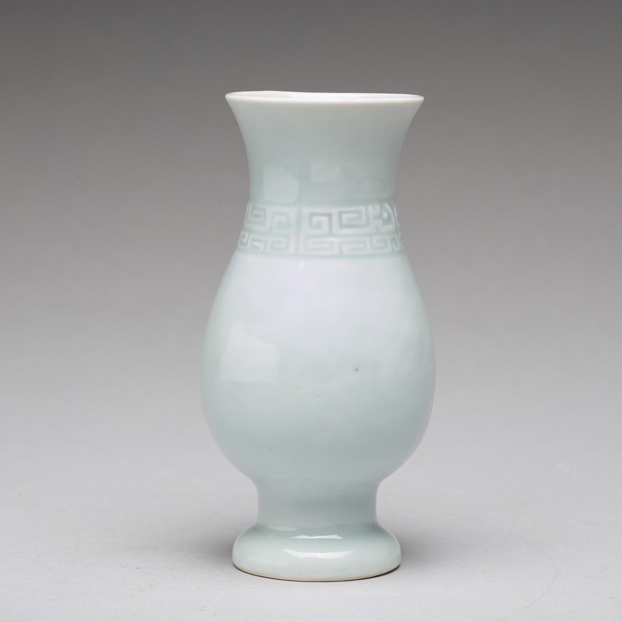 A claire de lune glazed vase, presumably 19th Century.