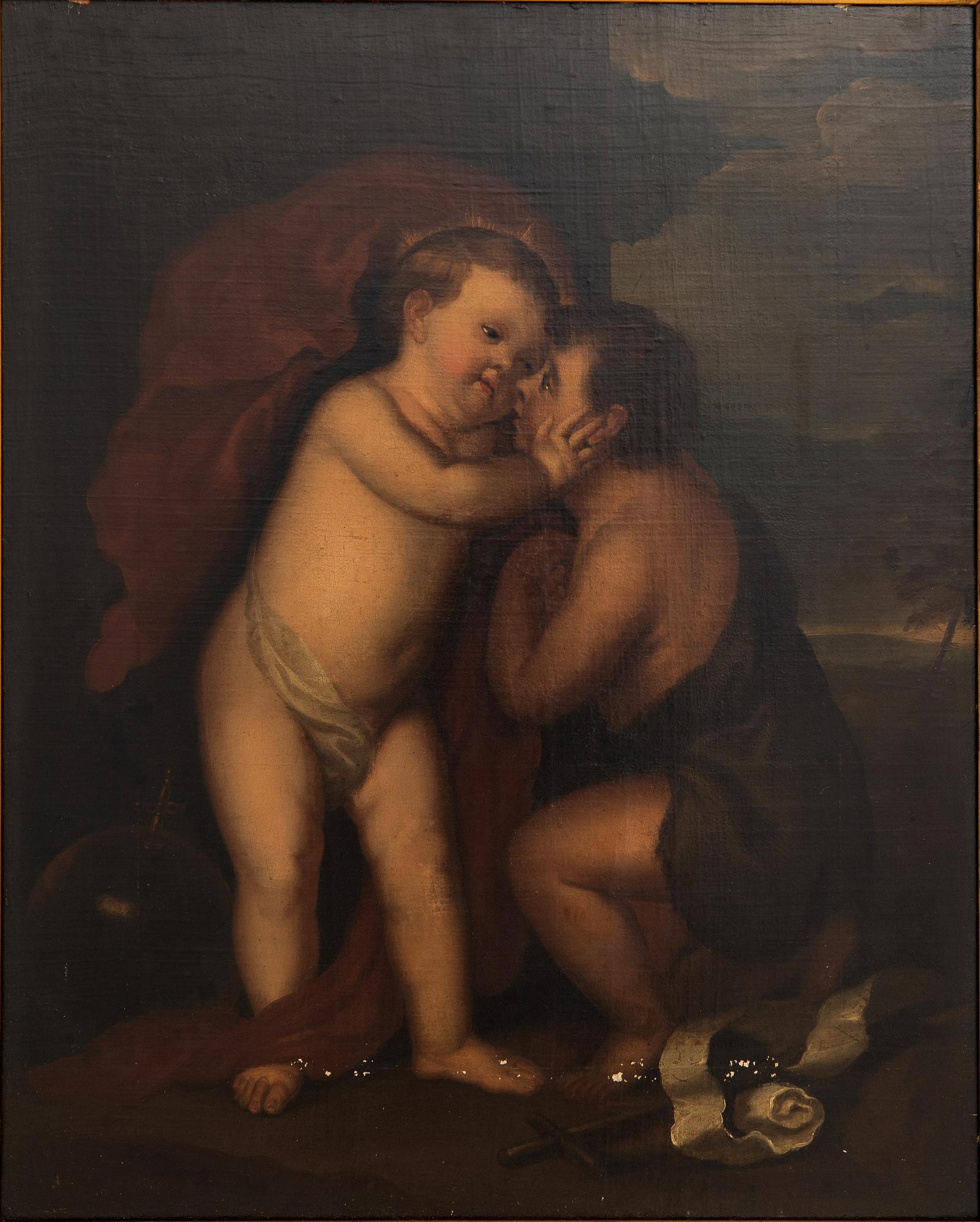 Antonis van Dyck, copy after, The Christ Child and John the Baptist.