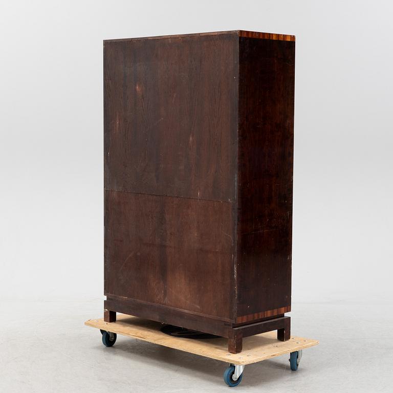 David Blomberg, a birch and rosewood veneered cabinet, 1930's.