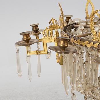 A chandelier, circa 1900.