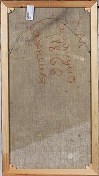 OKÄND KONSTNÄR, olja på duk. Ryssland. Sign a tergo.