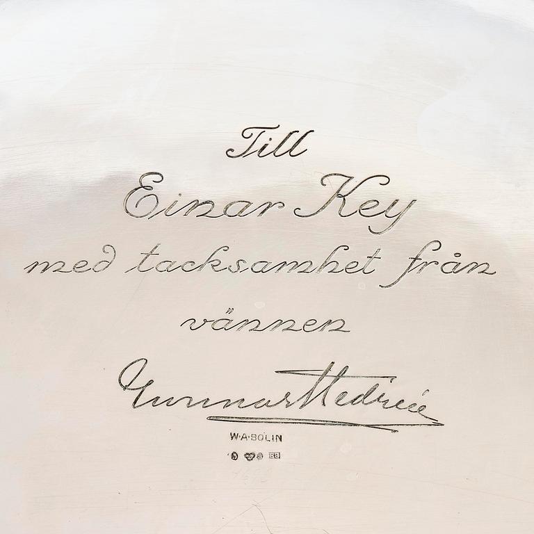 W.A. Bolin, a silver bowl, Stockholm 1931.