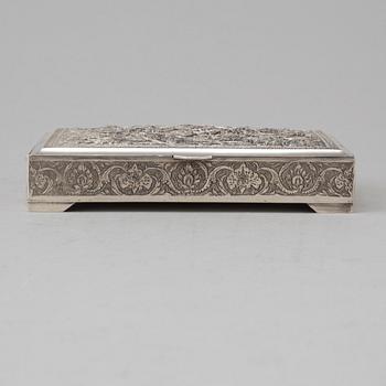 a persian silver box by Saraian, Vartan, Esfahan, Iran, after 1950.