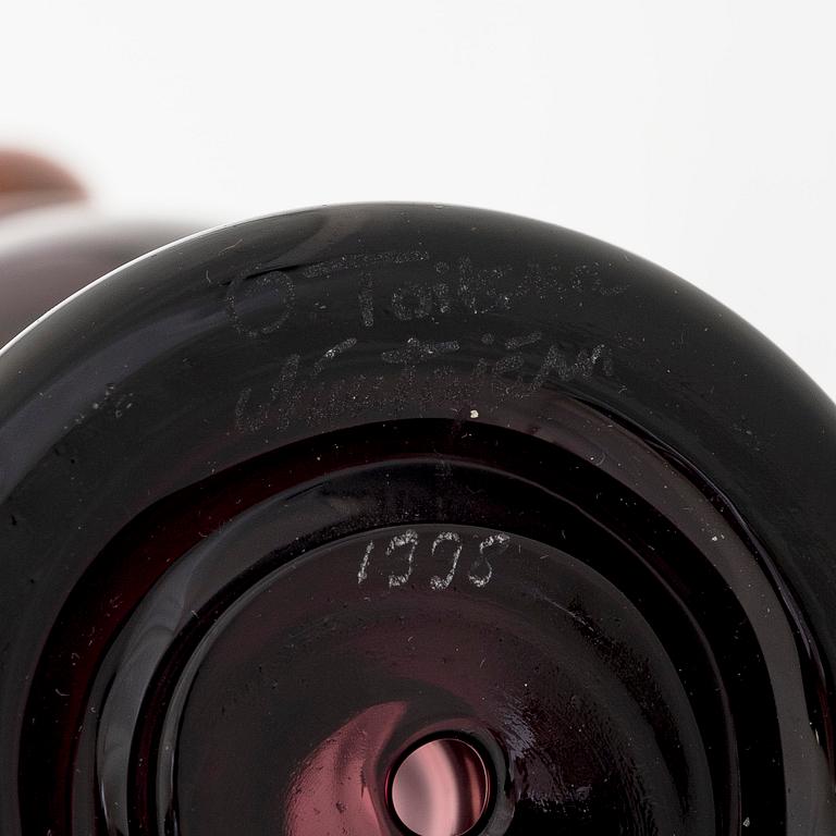 Oiva Toikka, lasilintu, signeerattu O. Toikka Nuutajärvi 1998.