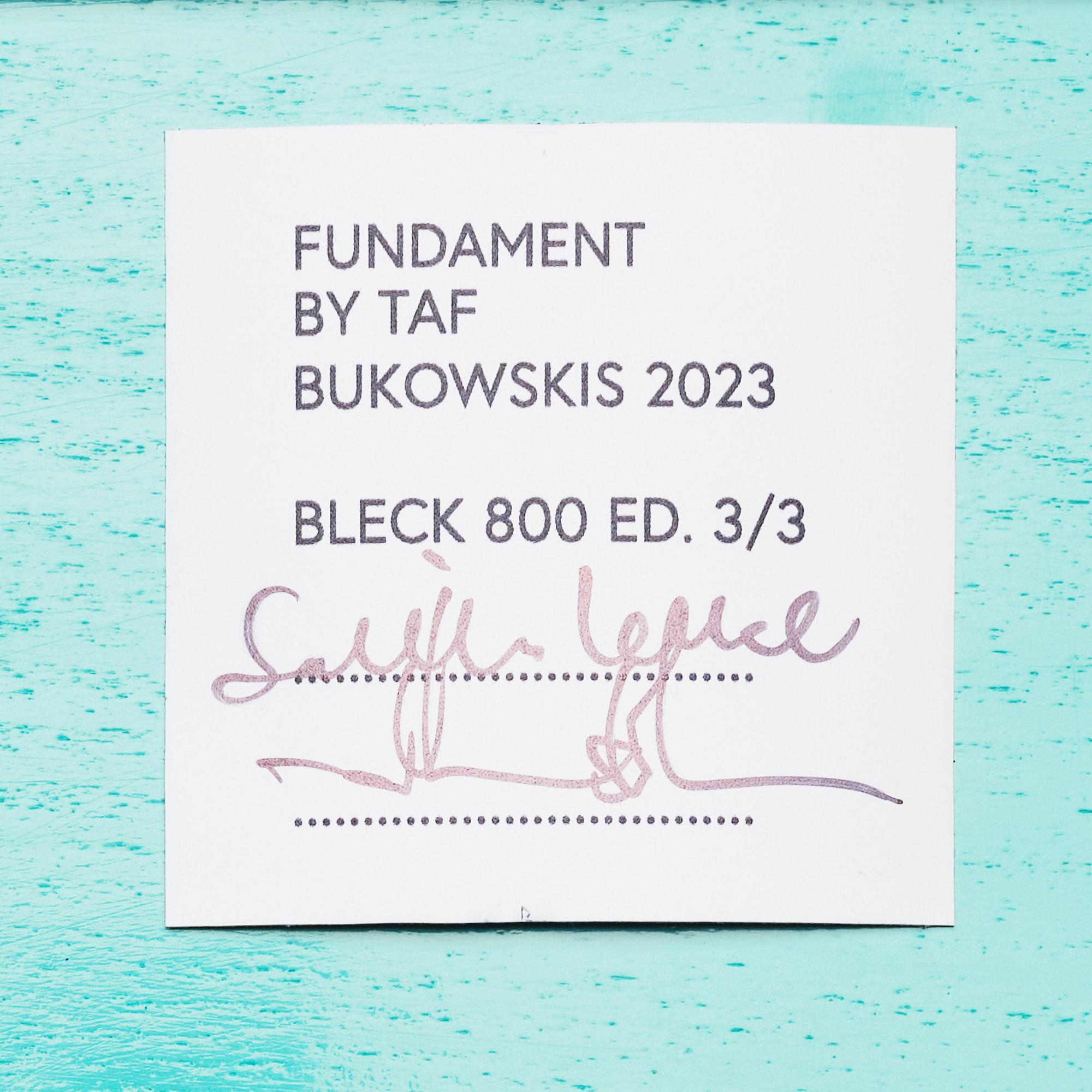 TAF, Gabriella Lenke & Mattias Ståhlbom, "Bleck 800", pedestal, ed. 3/3.