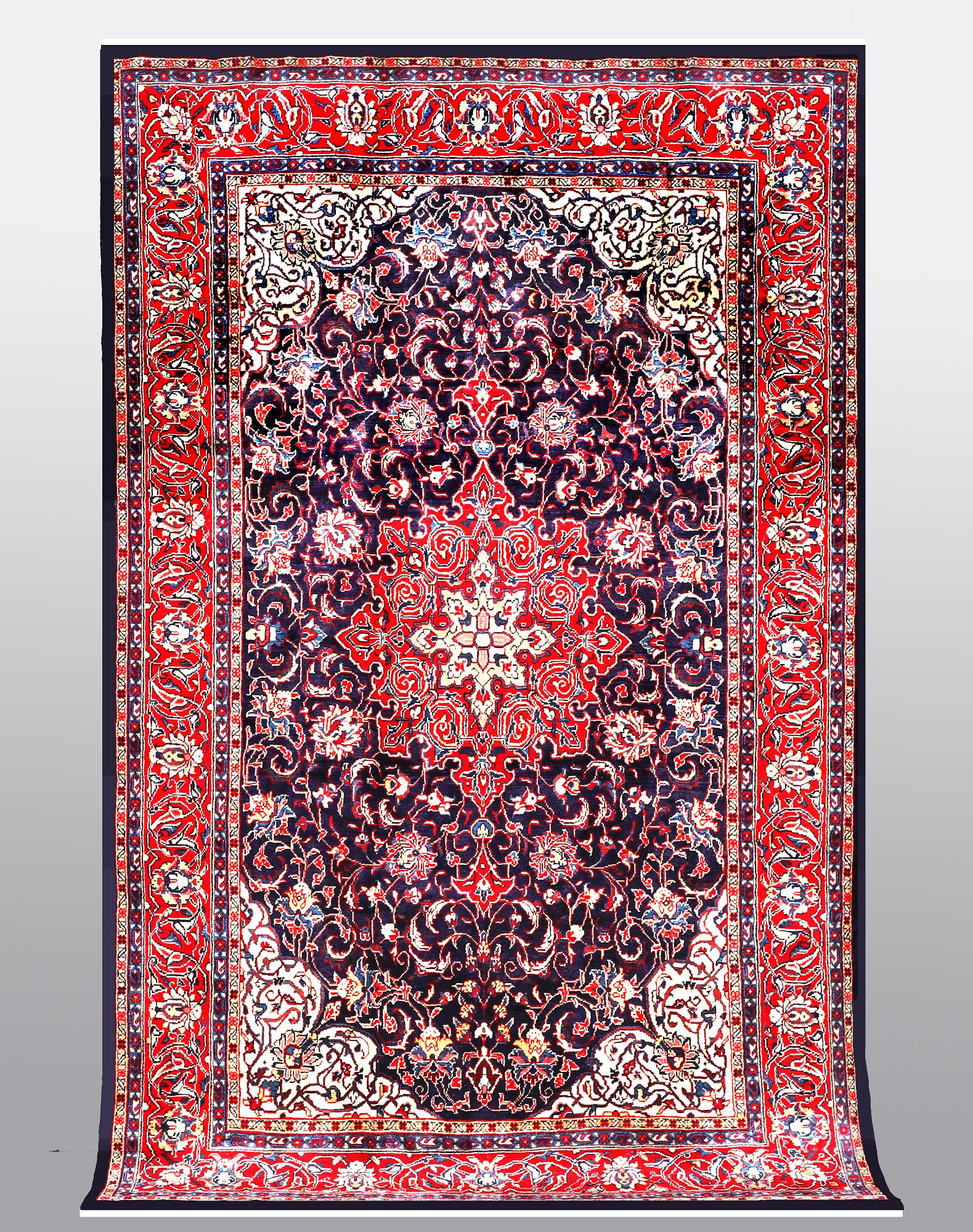A carpet, Sarouk, ca 342 x 214 cm.