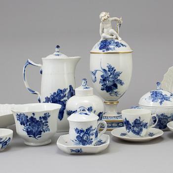 A 'Blå Blomst' 44 piece porcelain coffee service from Royal Copenhagen, Denmark.