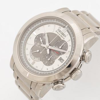 Seiko, Spring Drive, chronograph, wristwatch, 44 mm.