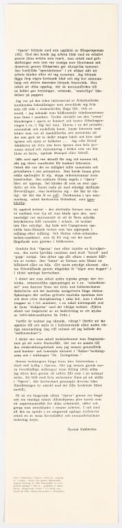 Öyvind Fahlström, "Opera".