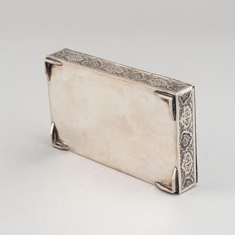 A silver box, probably Persia.