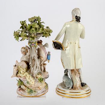 Figuriner 2 st Meissen 1900-talets första hälft porslin.