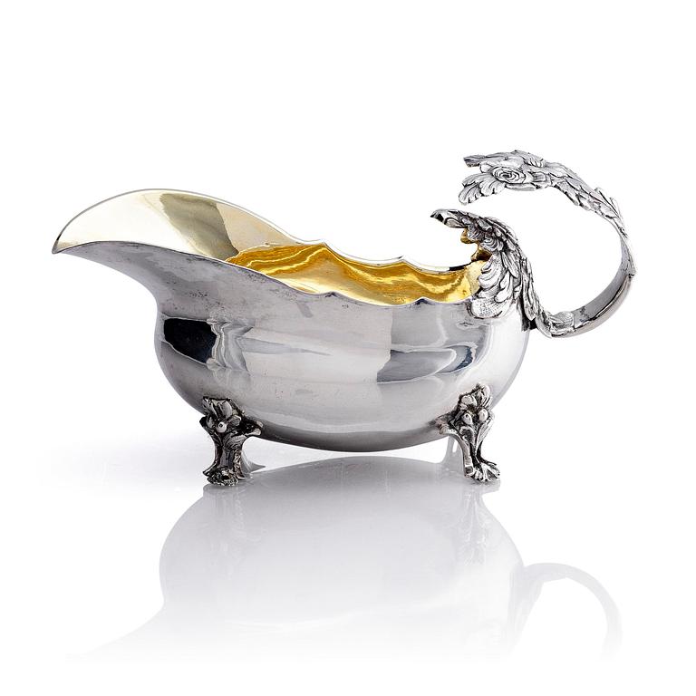 A Swedish 18th century silver cream-jug, mark of Pehr Zethelius, Stockholm 1771.