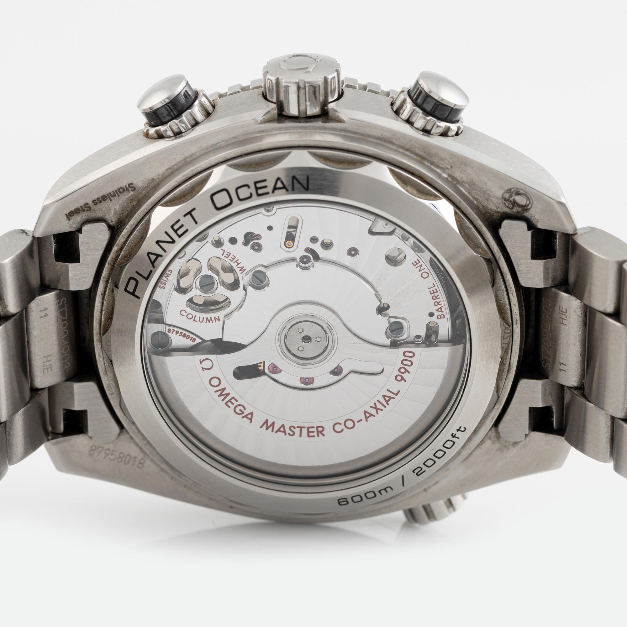 Omega, Seamaster, Planet Ocean 600M, wristwatch, chronograph, 45,5 mm.
