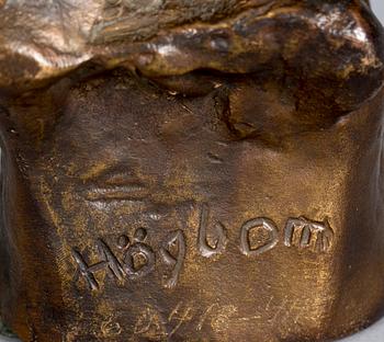 HELGE HÖGBOM, skulptur, brons, signerad.