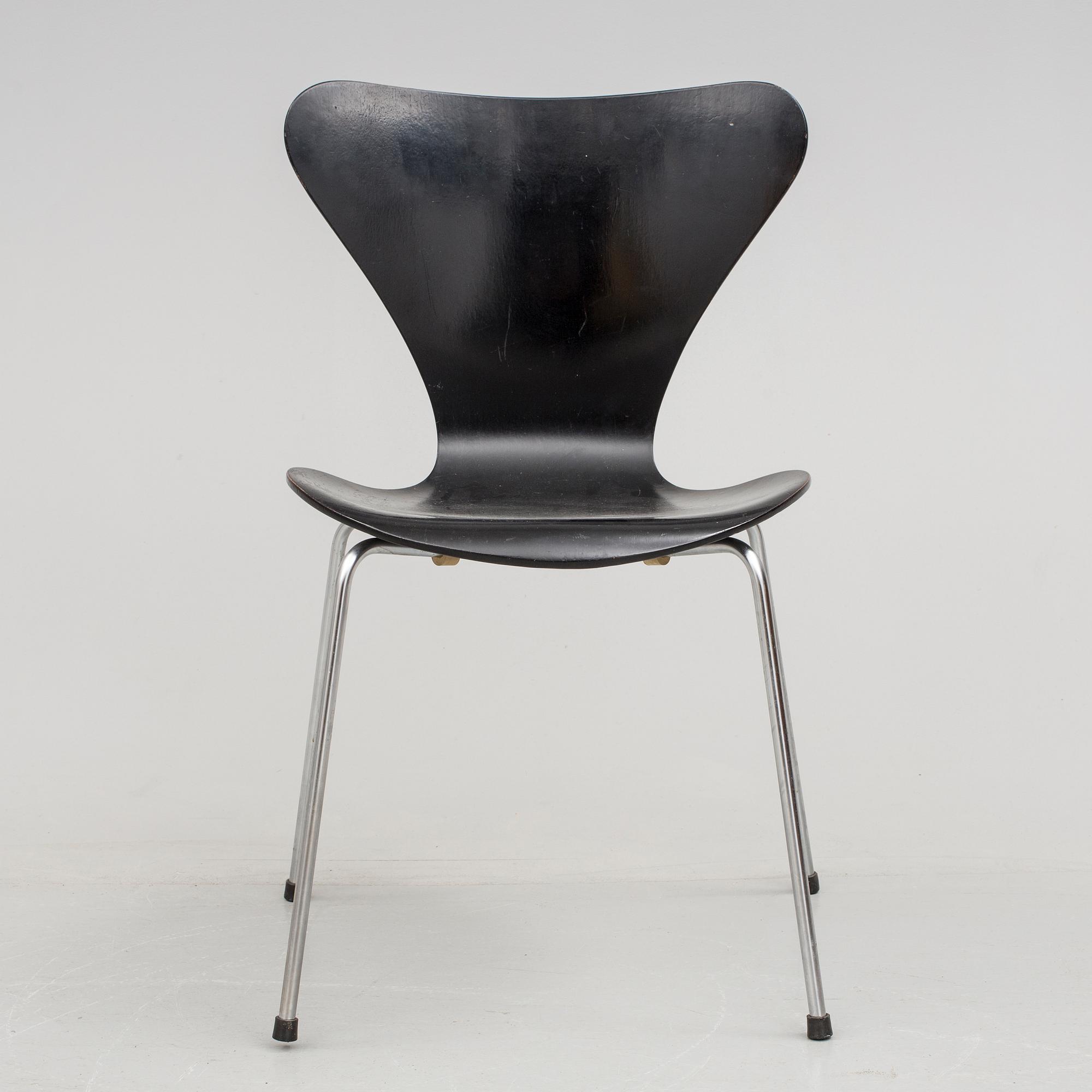 STOL, "Sjuan", Arne Jacobsen för Fritz Hansen, Danmark 1968.