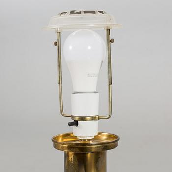 A pair of Danish brass table lamps, later part of the 20th century.
