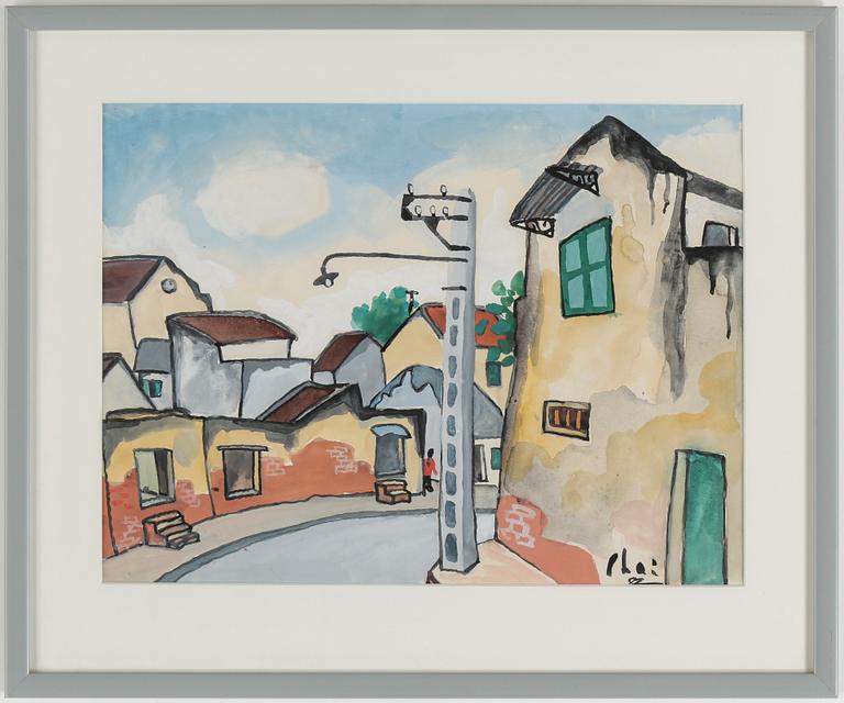 BUI XUAN PHAI, gouache, signerad, daterad -82.