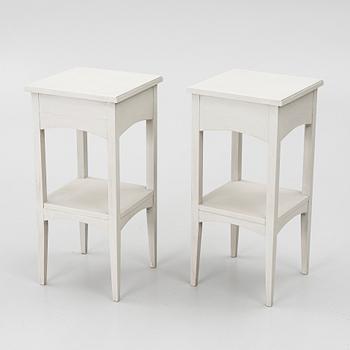 Bedside tables, a pair, 20th century.