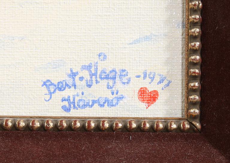 BERT  HÅGE HÄVERÖ, olja på duk, sign. o dat. "1971".