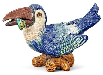 A Gunnar Nylund stoneware figure of a bird, Rörstrand.