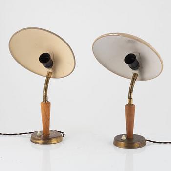 Bertil Brisborg, a pair of table lamps, model "32745", Nordiska Kompaniet, 1940s-1950s.