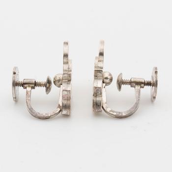 WIWEN NILSSON, örhängen, ett par, silver, Lund 1969,