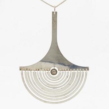 Tapio Wirkkala, Pendant "Crescent moon", sterling silver, NW Finland 1973.