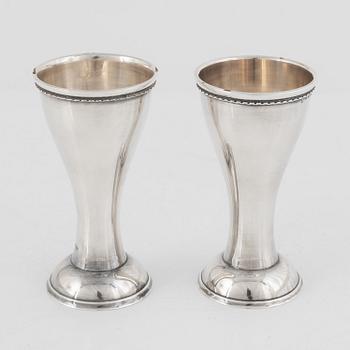 Candlesticks / vases, a pair, silver, Ainar Axelsson, GAB 1955.