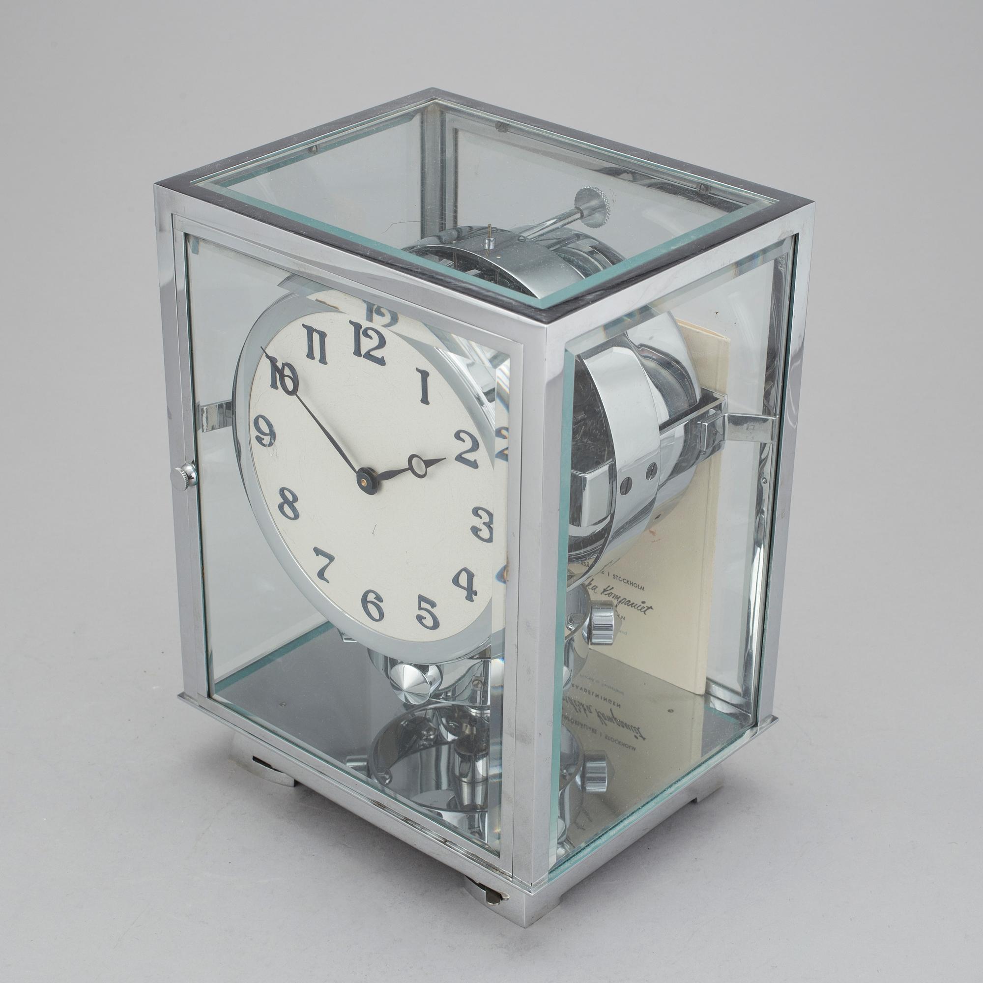 BORDSUR, "Atmos", Jaeger-LeCoultre, Brevets J. Reutter, Schweiz, 1900-tal.