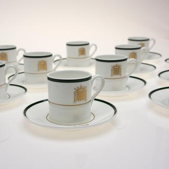 KAHVIKUPPEJA, 12 kpl, posliinia, Wedgwood, Englanti.