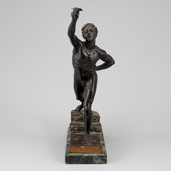 MAX KRUSE, sculpture, bronze, " "The Herlad of Victory".