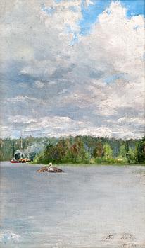 269. Woldemar Toppelius, STEAMSHIP IN THE ARCHIPELAGO.