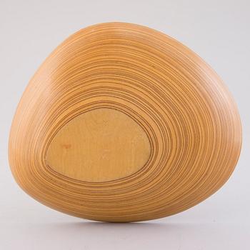 Tapio Wirkkala, A plywood dish signed TW.