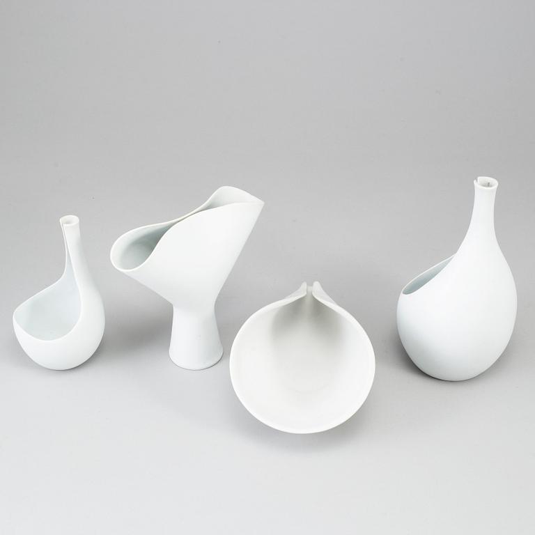 Four bowls/vases by Stig Lindberg for Gustavsberg.