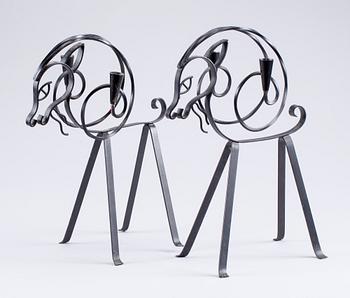 LJUSSTAKAR, ett par. Gunnar Ander, Ystad Metall.